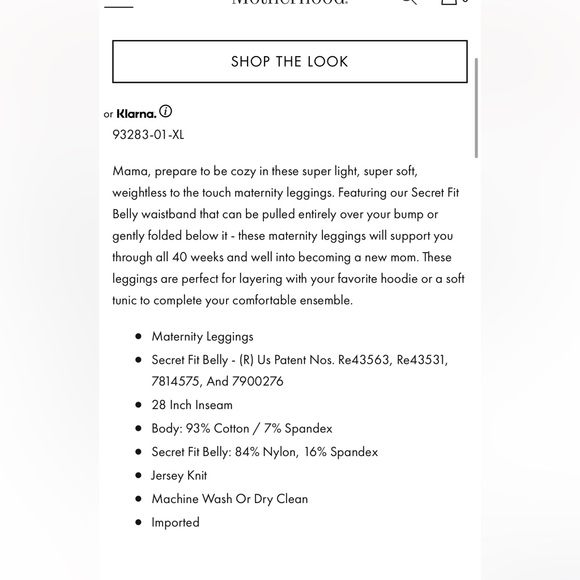 MOTHERHOOD MATERNITY BASIC LAYERING SECRET FIT BELLY MATERNITY BLACK LEGGINGS - Picture 9 of 9